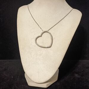 Elegant Silver Heart Pendant Necklace